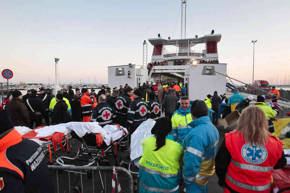 Survivors were transported by ferry to Porto Santo Stefano, Italy. At least two of the missing passengers are American. 