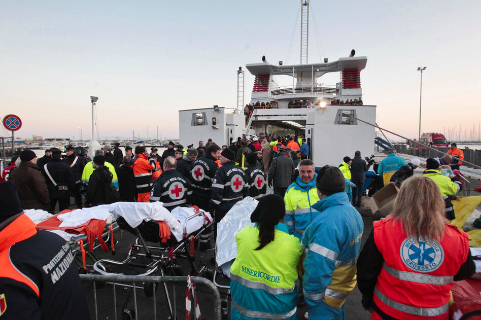 Survivors were transported by ferry to Porto Santo Stefano, Italy. At least two of the missing passengers are American.