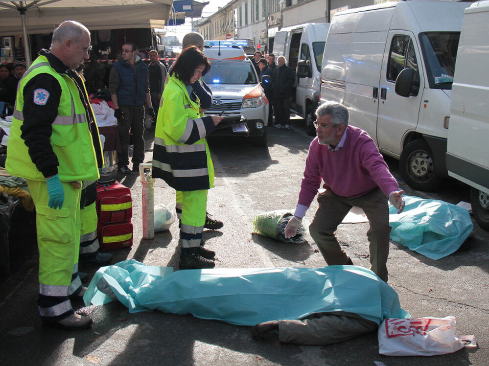 Two Africans were killed and three wounded in a shooting at a street market in Florence, Italy, on Dec. 13. The Italian man who carried out the shooting committed suicide.