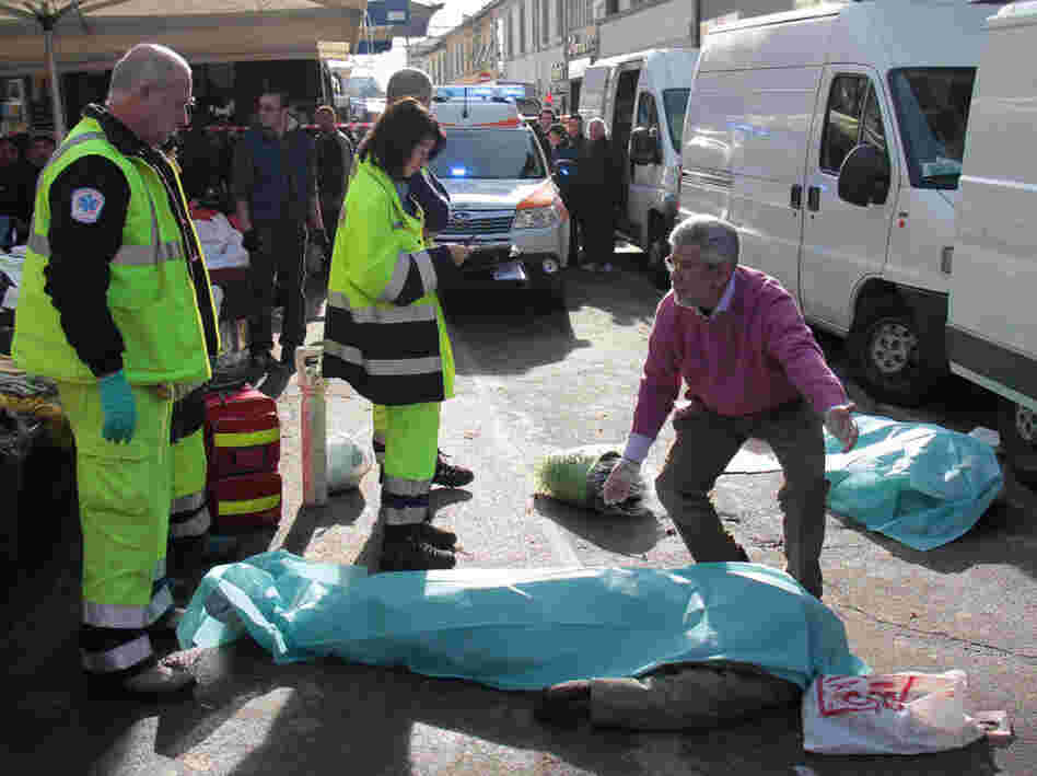 Two Africans were killed and three wounded in a shooting at a street market in Florence, Italy, on Dec. 13. The Italian man who carried out the shooting committed suicide.