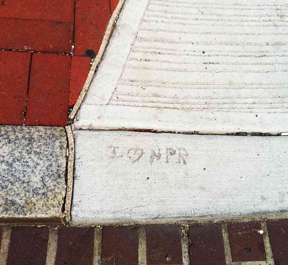 I Heart NPR sidewalk I Heart NPR sidewalk