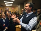 Rick Santorum speaks at the Daily Grind coffee shop on Jan. 1, 2012 in Sioux City, Iowa. Rick Santorum speaks at the Daily Grind coffee shop on Jan. 1, 2012 in Sioux City, Iowa.