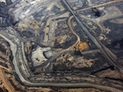 The Syncrude tar sands mine in Alberta, Canada. Alberta's tar sands would supply the oil for the prospective Keystone XL pipeline. The Syncrude tar sands mine in Alberta, Canada. Alberta's tar sands would supply the oil for the prospective Keystone XL pipeline.