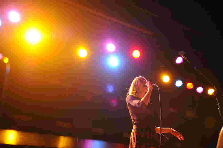Chairlift's singer Caroline Polachek gives a soulful performance at World Cafe Live.