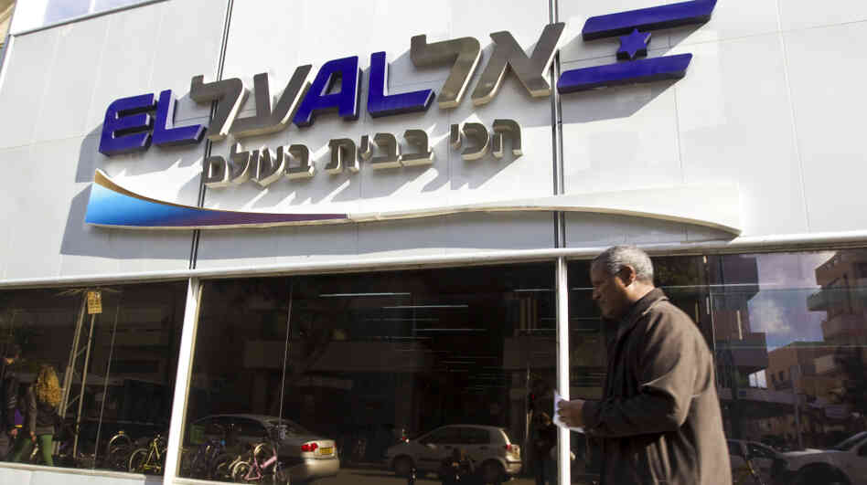 The websites of Israel's El Al airline and the Tel Aviv Stock Exchange were knocked offline Monday, just hours after a Saudi Arabian hacker threatened to act against them. Israeli hackers responded by crashing the Saudi stock exchange. Here, a man walks past an El Al office in Tel Aviv on Monday. The websites of Israel's El Al airline and the Tel Aviv Stock Exchange were knocked offline Monday, just hours after a Saudi Arabian hacker threatened to act against them. Israeli hackers responded by crashing the Saudi stock exchange. Here, a man walks past an El Al office in Tel Aviv on Monday.