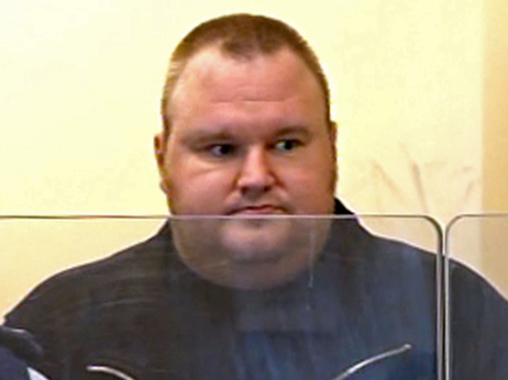 Megaupload founder Kim Dotcom, also known as Kim Schmitz, in an Auckland, New Zealand, court today. Megaupload founder Kim Dotcom, also known as Kim Schmitz, in an Auckland, New Zealand, court today.