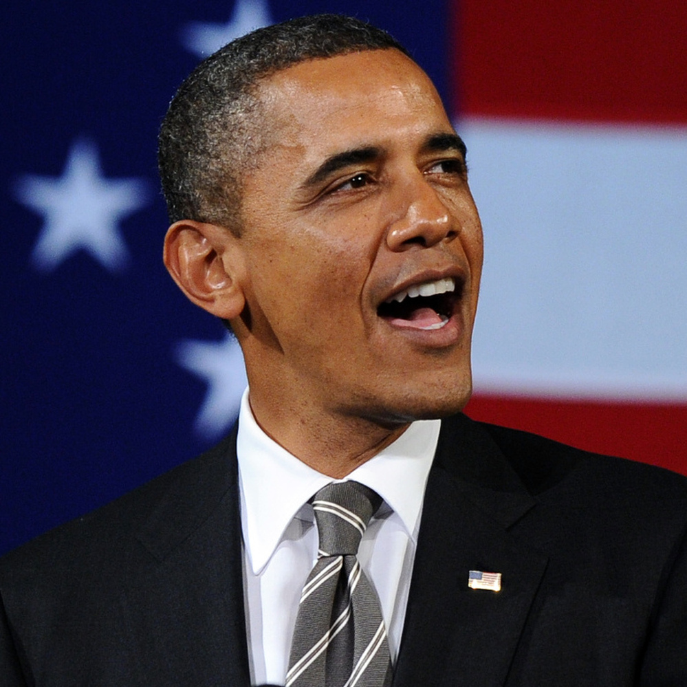 President Obama at the Apollo Theatre in Harlem on Thursday (Jan. 19, 2012).