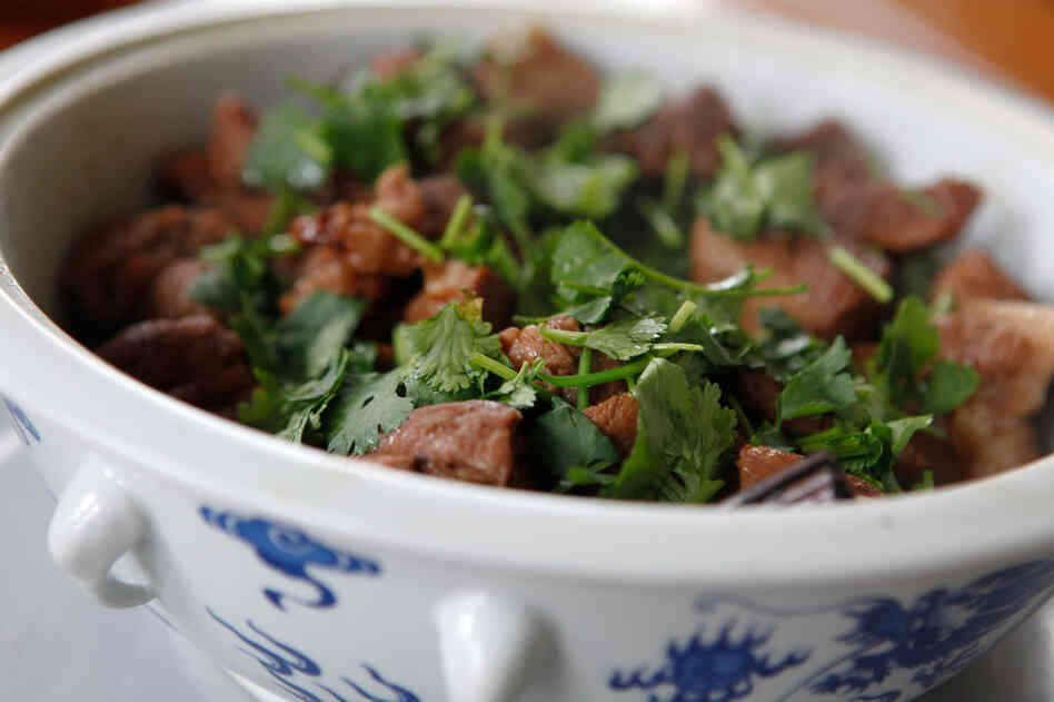 Cherry Coke-braised pork, a twist on the traditional soy-braised pork.