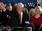 Republican presidential candidate Newt Gingrich and his wife, Callista, celebrate after Gingrich was declared the winner of South Carolina's primary Saturday. Republican presidential candidate Newt Gingrich and his wife, Callista, celebrate after Gingrich was declared the winner of South Carolina's primary Saturday.