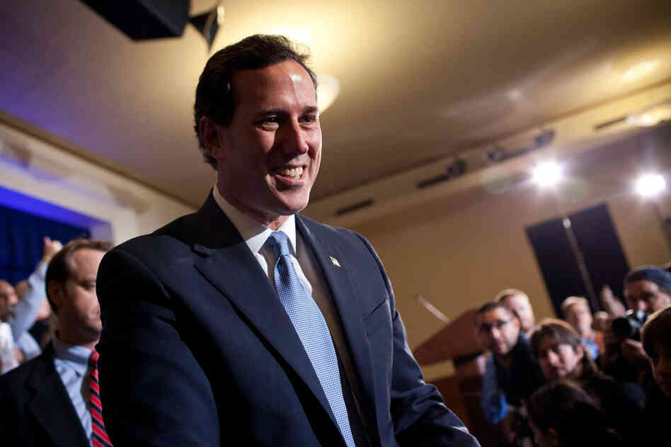 Rick Santorum vowed to go forward after finishing third. "It's a wide-open race. Join the fight," he said. 