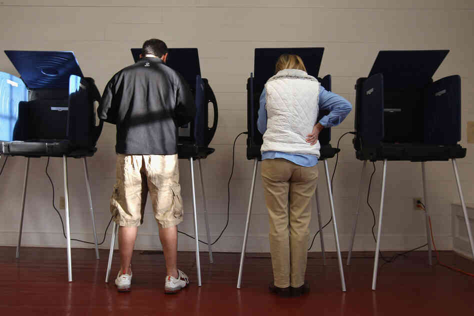Voters cast their ballots in Charleston, S.C. 