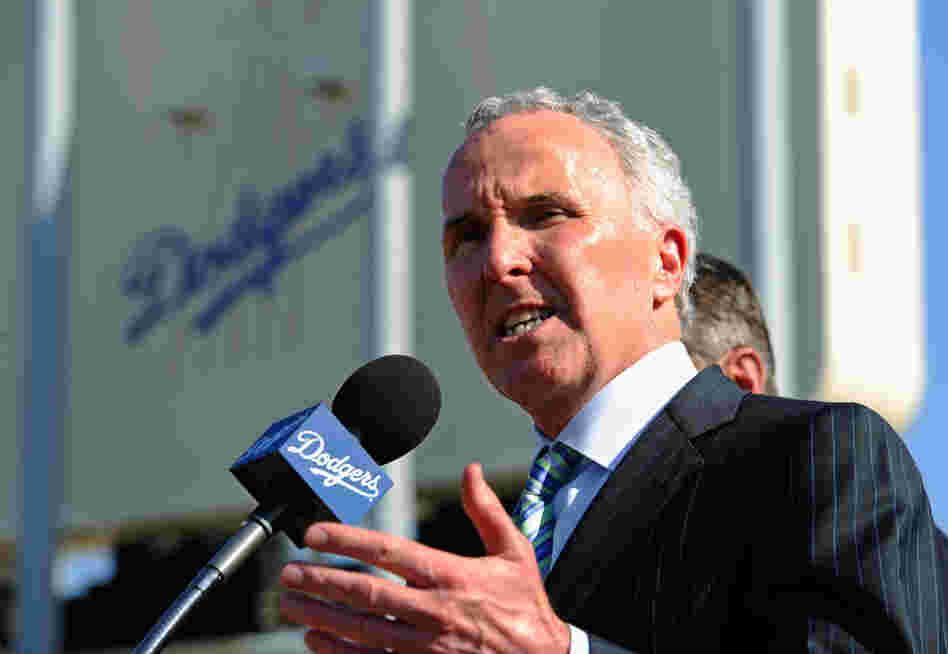 Los Angeles Dodgers owner Frank McCourt speaks at a news conference on April 14, 2011, in Los Angeles, about safety issues following a fan attack at Dodger Stadium on opening day of 2011. McCourt has put the team up for sale, and bids from buyers are due on Monday. Los Angeles Dodgers owner Frank McCourt speaks at a news conference on April 14, 2011, in Los Angeles, about safety issues following a fan attack at Dodger Stadium on opening day of 2011. McCourt has put the team up for sale, and bids from buyers are due on Monday.