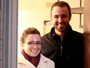 Melanie Singer stands with her boyfriend Eric Krissek. Singer spent a year after graduation searching for an accounting job before finally finding work. Melanie Singer stands with her boyfriend Eric Krissek. Singer spent a year after graduation searching for an accounting job before finally finding work.
