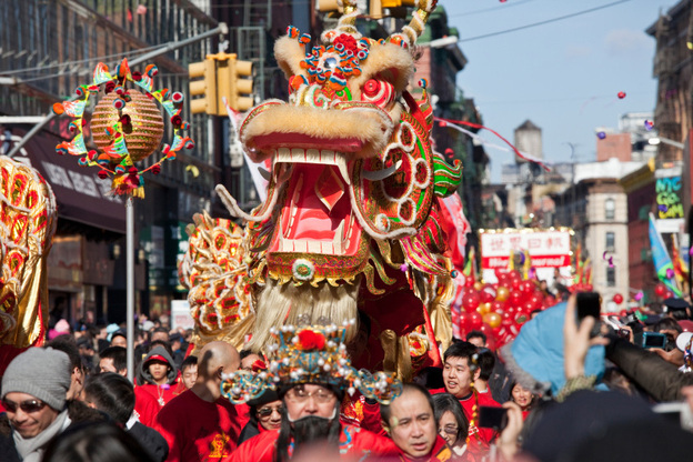 Celebrating Chinese New Year, last year, in New York's Chinatown.
