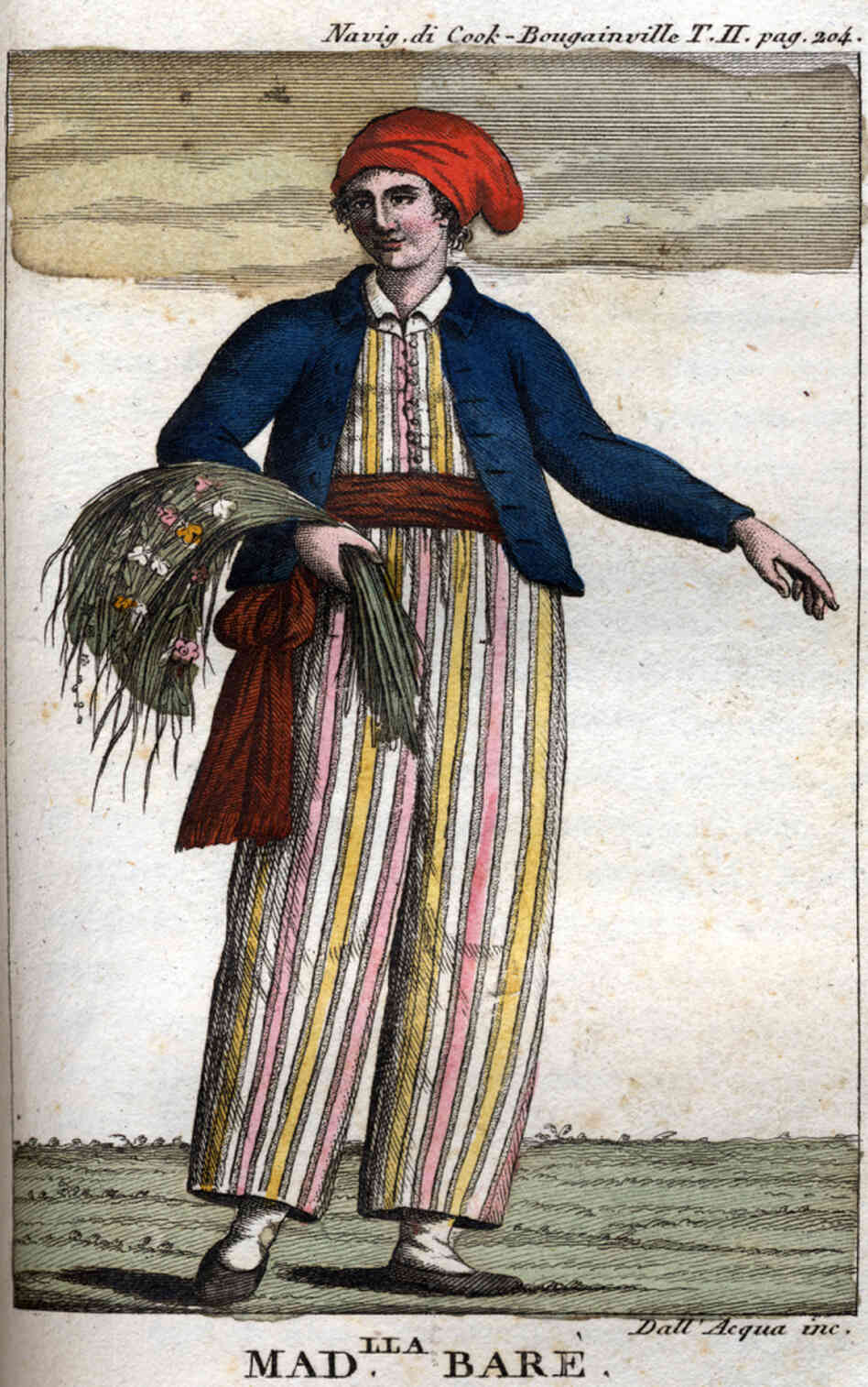 Jeanne Baret in loose-fitting clothes. Jeanne Baret in loose-fitting clothes.