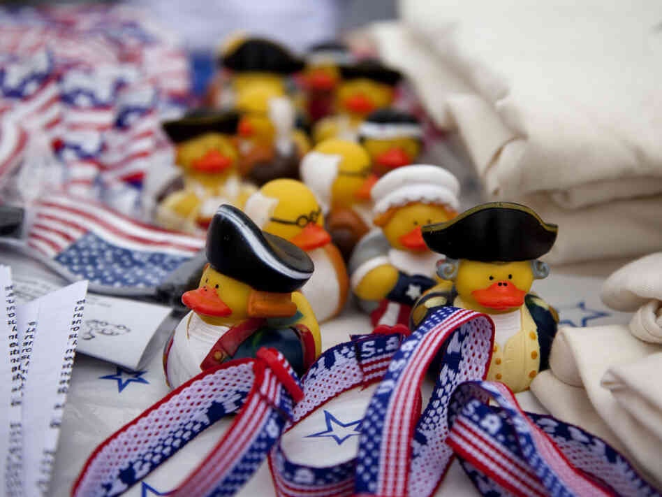 Patriotic paraphernalia at a "Conservatives United 2012" rally on Saturday in Orlando, Fla.
