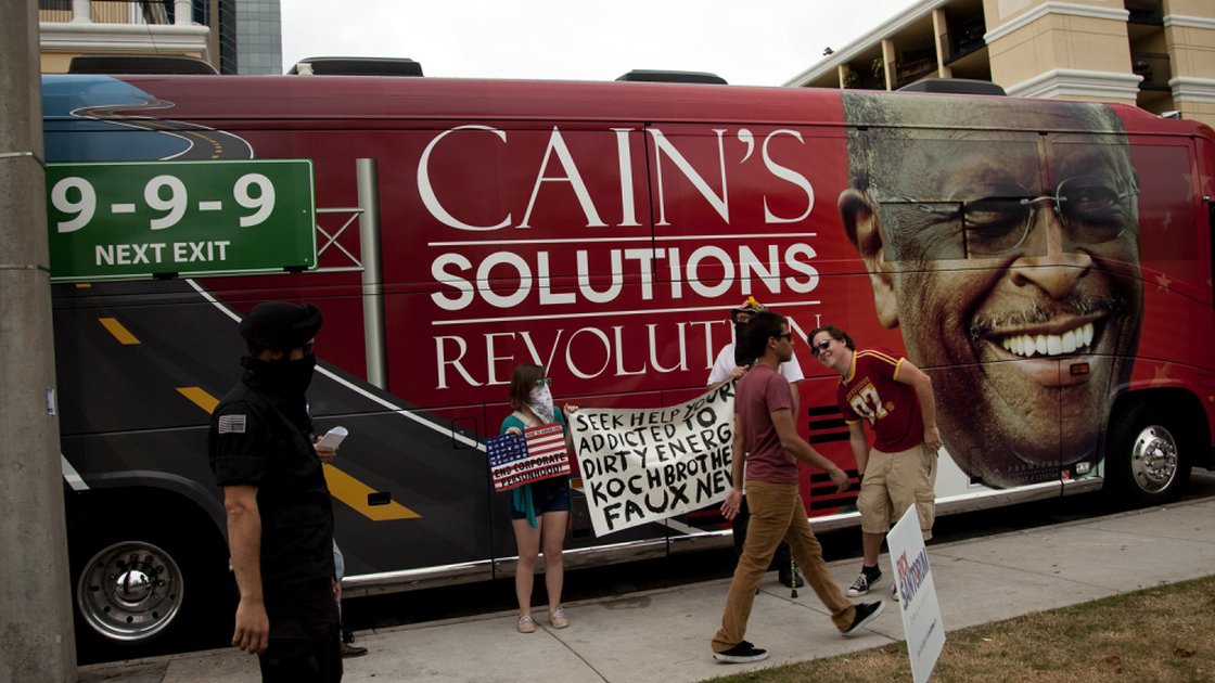 Former candidate Herman Cain delivered the keynote address Saturday at a "Conservatives United 2012" event in Orlando, Fla.