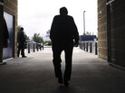 Joe Paterno leaving Beaver Stadium after his weekly news briefing in October, 2010. Joe Paterno leaving Beaver Stadium after his weekly news briefing in October, 2010.