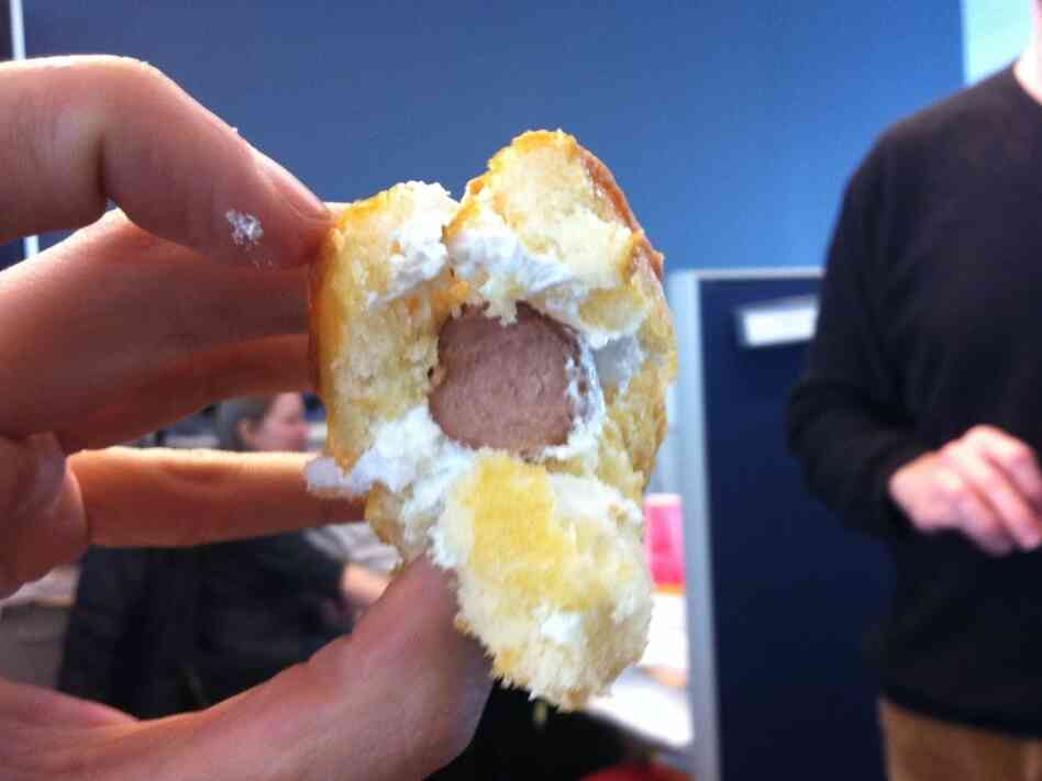 "Spelunk" is both how you find the hot dog, and the sound you make when you eat this. 