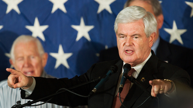 Republican presidential candidate Newt Gingrich speaks to supporters in Sarasota, Fla., on Tuesday.