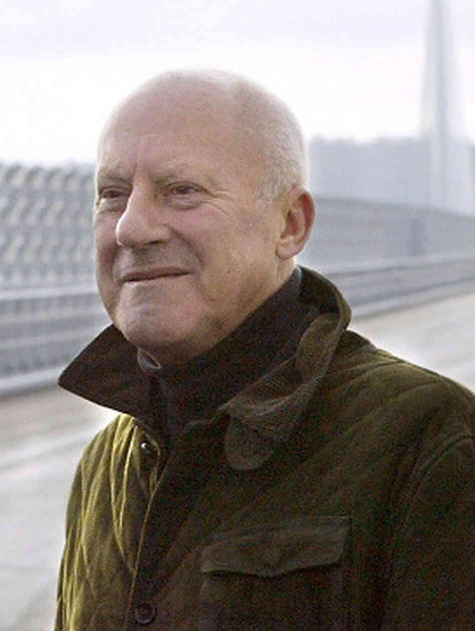 In this file photo, Foster attends the inauguration of the Millau Viaduct in 2004. In this file photo, Foster attends the inauguration of the Millau Viaduct in 2004.