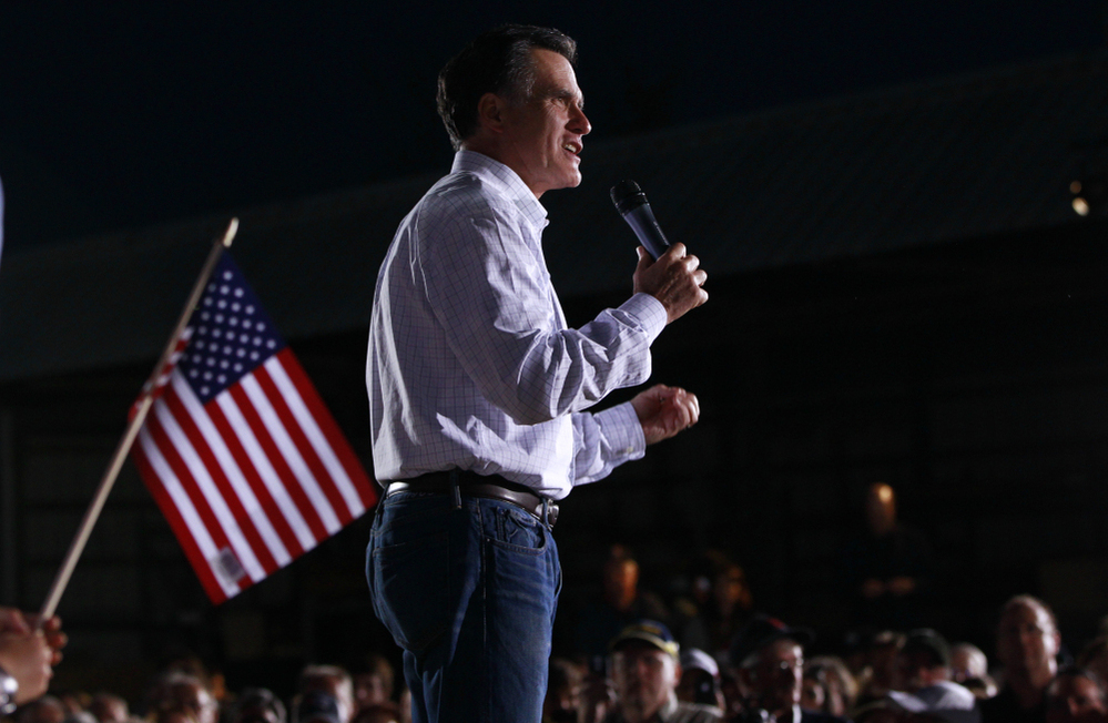 Republican presidential candidate Mitt Romney, seen at a weekend campaign event in Ormond Beach, Fla., released 2010 tax returns showing he is among the top 1 percent of taxpayers.