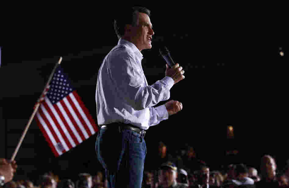 Republican presidential candidate Mitt Romney, seen at a weekend campaign event in Ormond Beach, Fla., released 2010 tax returns showing he is among the top 1 percent of taxpayers.