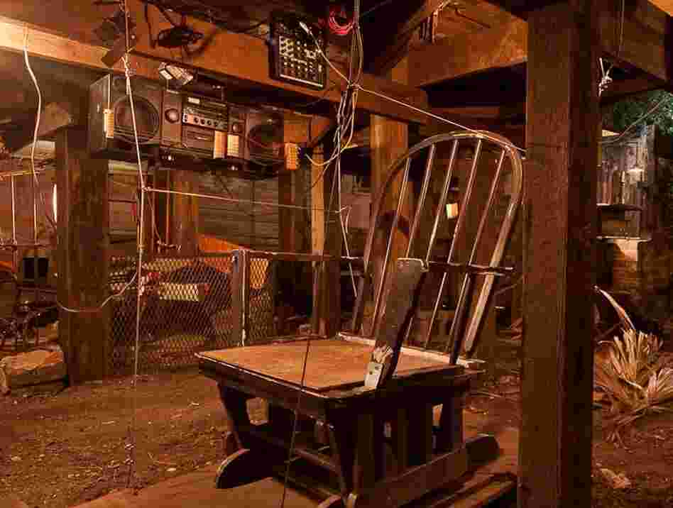 Rocking Chair, by Swiss musician and sound artist Simon Berz, is a rocker rigged with contact mics that create a grinding bass sound when a visitor sits down. Click here to listen.