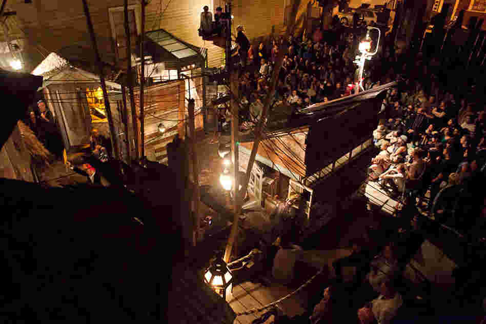 The Shantytown Orchestra performs for a packed audience. Click here to listen to recordings of three recent Music Box performances.