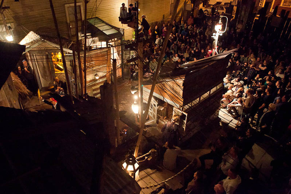The Shantytown Orchestra performs for a packed audience. Click here to listen to recordings of three recent Music Box performances.