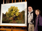 Chefs Jose Andres and Alice Waters pose along side her newly installed portrait, by photographer Dave Woody, at the National Portrait Gallery in Washington, on Jan. 20, 2012. Chefs Jose Andres and Alice Waters pose along side her newly installed portrait, by photographer Dave Woody, at the National Portrait Gallery in Washington, on Jan. 20, 2012.
