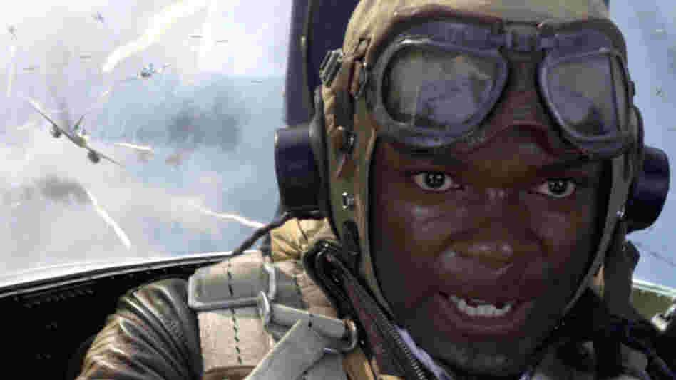 David Oyelowo portrays Joe "Lightning" Little in the movie Red Tails. Oyelowo and other actors got guidance on from real Tuskegee Airmen, some of whom are nearly 100 years old. David Oyelowo portrays Joe "Lightning" Little in the movie Red Tails. Oyelowo and other actors got guidance on from real Tuskegee Airmen, some of whom are nearly 100 years old.