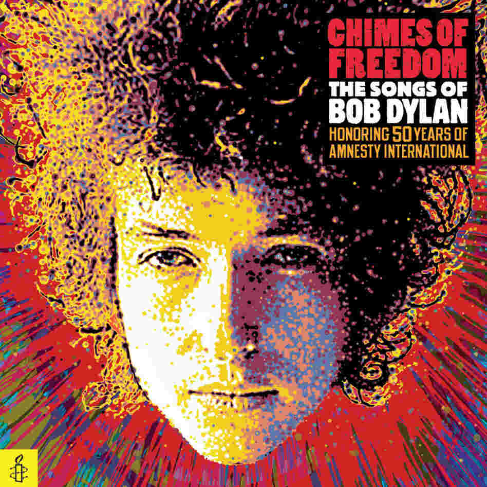 The cover of Chimes of Freedom: The Songs of Bob Dylan, a 75-song tribute collection to honor the 50th anniversary of Amnesty International. The cover of Chimes of Freedom: The Songs of Bob Dylan, a 75-song tribute collection to honor the 50th anniversary of Amnesty International.