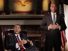 Jordan Peele (left) plays President Obama and Keegan-Michael Key (right) plays his "anger translator" in a sketch from Key & Peele, premiering Jan. 31 on Comedy Central. Jordan Peele (left) plays President Obama and Keegan-Michael Key (right) plays his "anger translator" in a sketch from Key & Peele, premiering Jan. 31 on Comedy Central.