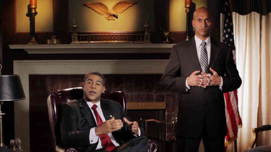 Jordan Peele (left) plays President Obama and Keegan-Michael Key (right) plays his "anger translator" in a sketch from Key & Peele, premiering Jan. 31 on Comedy Central. Jordan Peele (left) plays President Obama and Keegan-Michael Key (right) plays his "anger translator" in a sketch from Key & Peele, premiering Jan. 31 on Comedy Central.