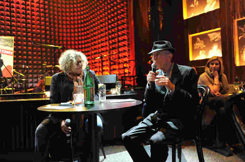 Rita Houston in conversation with Leonard Cohen at Joe's Pub in New York City.