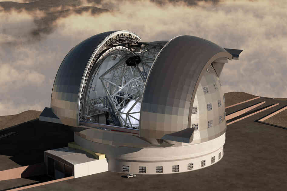 European Extremely Large Telescope (E-ELT)Not to be outdone, the European Southern Observatory (ESO) is planning its own really, really big telescope. E-ELT's main mirror will consist of 1,000 small mirrors, creating a primary light-collecting area that's 128.9 feet across. This telescope will also be in Chile — on Cerro Amazonas, a peak in the Atacama Desert. ESO is a consortium of ...
