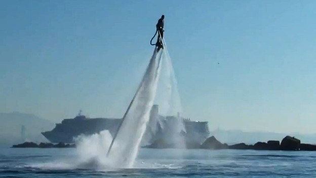 The Flyboard can go up to 30 feet in the air.