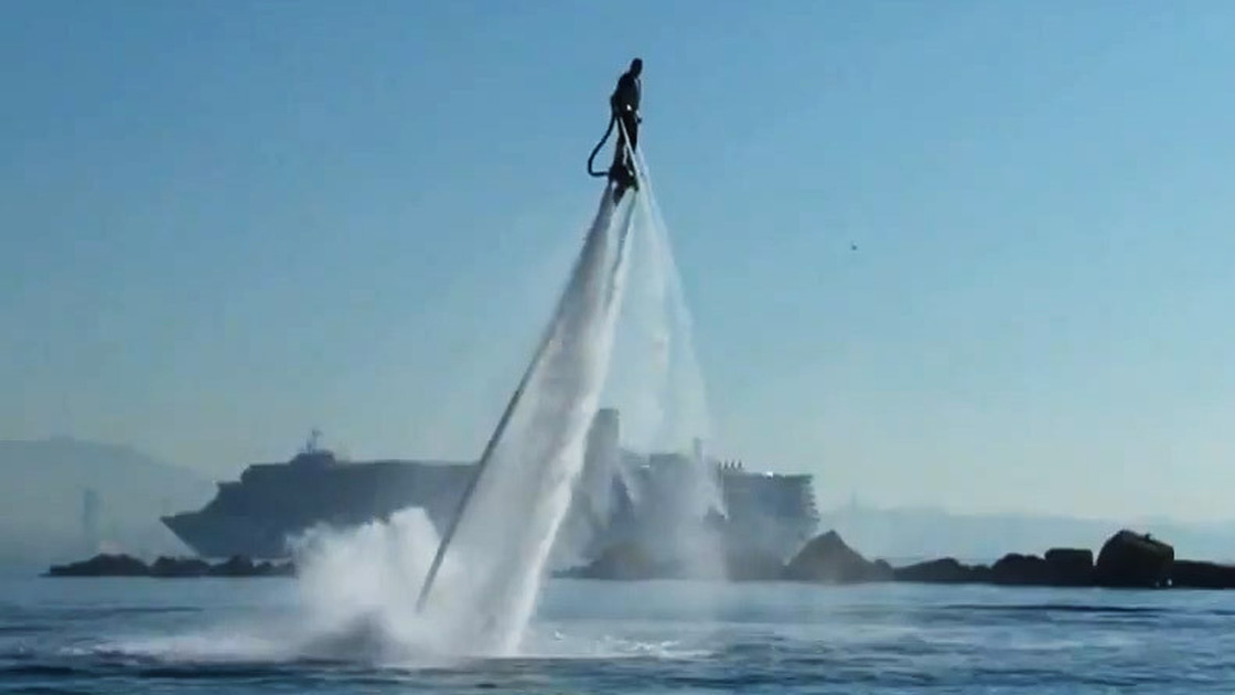 The Flyboard can go up to 30 feet in the air.