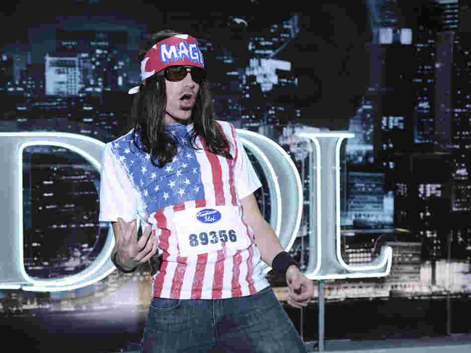 American Idol hopeful Magic Cyclops auditions in Aspen, Colo.