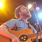Toby Leaman (left) swapped his bass for an acoustic guitar for one song with his band, Dr. Dog. Toby Leaman (left) swapped his bass for an acoustic guitar for one song with his band, Dr. Dog.