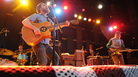 Toby Leaman (left) swapped his bass for an acoustic guitar for one song with his band, Dr. Dog. Toby Leaman (left) swapped his bass for an acoustic guitar for one song with his band, Dr. Dog.