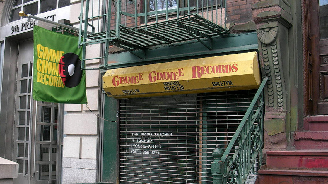 Gimme Gimme Records in Manhattan's East Village, Egon's source for an affordable copy of Charles 'Cha Cha' Shaw's Kingdom Come.