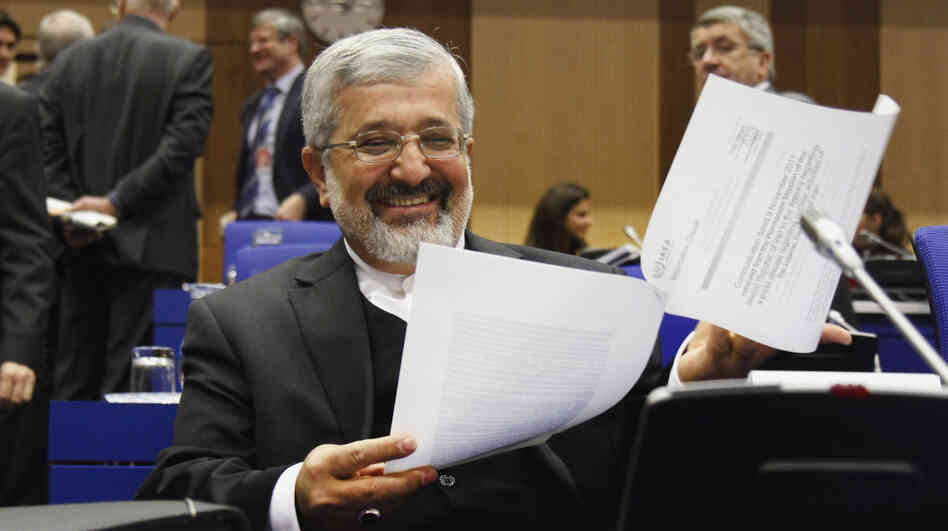 The International Atomic Energy Agency, or IAEA, is sending a team to Iran on Sunday to further look into the country's nuclear program. Here, Ali Asghar Soltanieh, Iran's ambassador to the agency, is shown at an IAEA meeting in Vienna on Nov. 18, 2011.