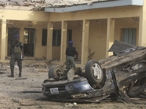 A radical Islamic group, Boko Haram, carried out a series of bombings in Kano, in northern Nigeria, including an attack on police headquarters, shown in this photo from Jan. 22. A radical Islamic group, Boko Haram, carried out a series of bombings in Kano, in northern Nigeria, including an attack on police headquarters, shown in this photo from Jan. 22.