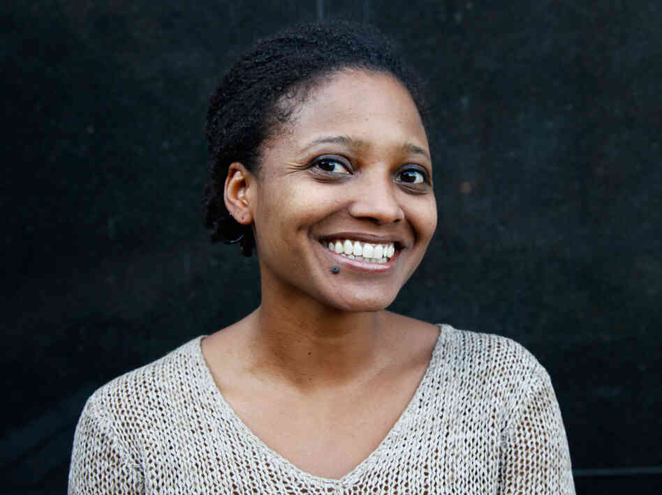 Tracy K. Smith poses for a portrait outside of NPR headquarters in Washington, D.C., on Friday.