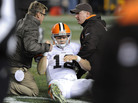 Trainers help Cleveland Browns quarterback Colt McCoy after he took a hit during a game in December. In a series of interviews with The Associated Press, 23 of 44 NFL players said they would try to hide a brain injury rather than leave a game. Trainers help Cleveland Browns quarterback Colt McCoy after he took a hit during a game in December. In a series of interviews with The Associated Press, 23 of 44 NFL players said they would try to hide a brain injury rather than leave a game.