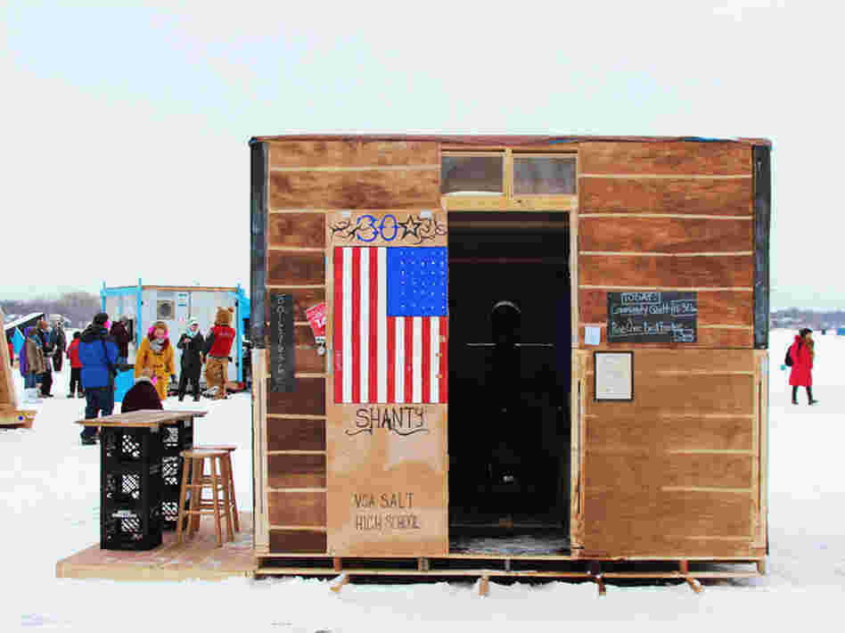 Students and teachers from the Volunteers of America SALT (Service Adventure Leadership Team) High School run the 30 Star Shanty. Students demonstrate traditional crafts like block printing and quilting.
