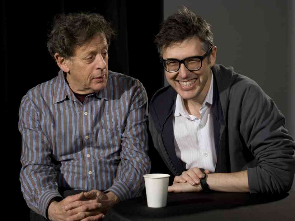 Glass on Glass: Philip Glass (left) and Ira Glass are second cousins. Glass on Glass: Philip Glass (left) and Ira Glass are second cousins.