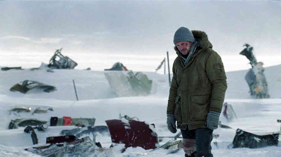 John Ottway (Liam Neeson), survivor of a plane crash in the Arctic, considers his next — and maybe final — move in The Grey. John Ottway (Liam Neeson), survivor of a plane crash in the Arctic, considers his next — and maybe final — move in The Grey.